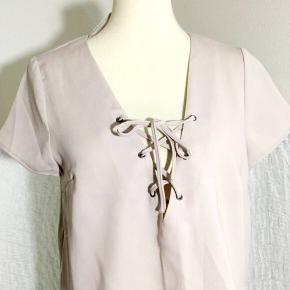 Forever 21 Beige Blush Crop Top Size L - Picture 5 of 7